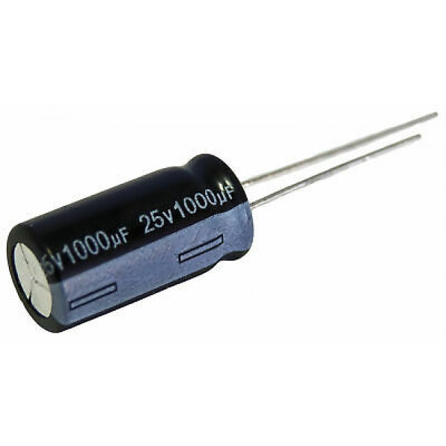 1000μF/25V ΠΥΚΝΩΤΗΣ ΗΛΕΚΤΡΟΛΟΓΙΚΟΣ 105°C 10x20mm