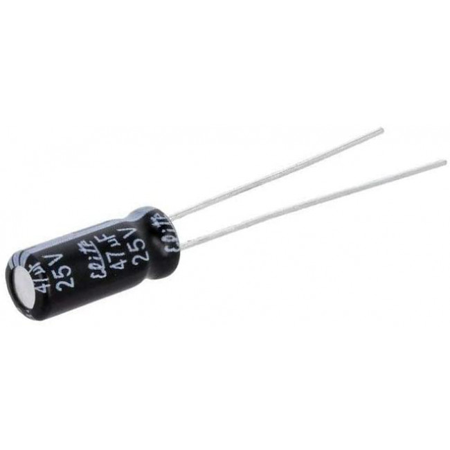 47μF/25V ΠΥΚΝΩΤΗΣ ΗΛΕΚΤΡΟΛΥΤΙΚΟΣ 105°C 5x11mm