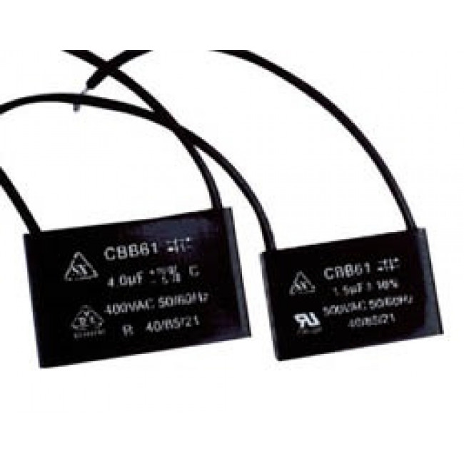 5μF/450V AC ΠΥΚΝΩΤΗΣ ΜΟΝΙΜΟΥ ΛΕΙΤΟΥΡΓΙΑΣ ΜΑΥΡΟΣ CBB61