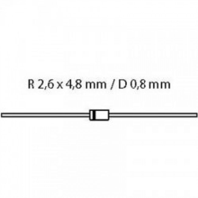 1N 4007 ΔΙΟΔΟΣ 1A 1000V 1.5μs DO41