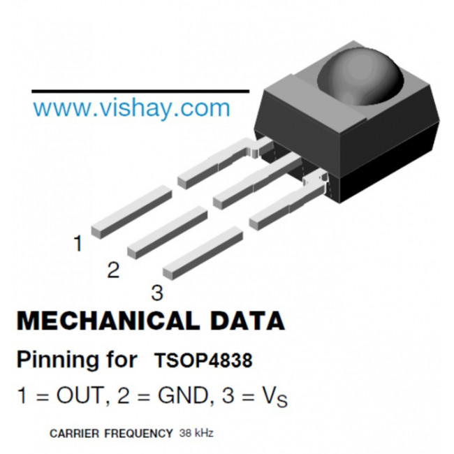 TSOP 4838 = TSOP 1838 ΔΕΚΤΗΣ ΥΠΕΡΗΘΡΩΝ AIR CONDITION