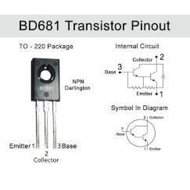 BD 681 NPN DARL+Di  ΤΡΑΝΖΙΣΤΟΡ 100V 4A 40W