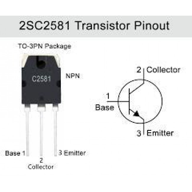2SC 2581 NPN ΤΡΑΝΖΙΣΤΟΡ NF/S-L, 200/140V, 10A, 100W, -/2,8µs