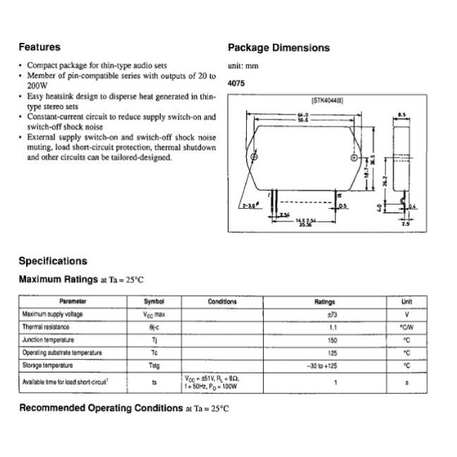 STK 4044 II IC