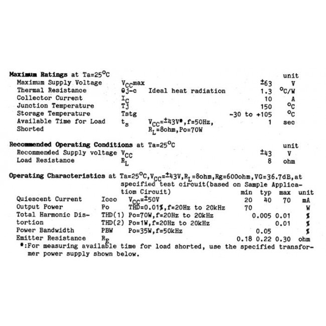 STK 1070II IC POWER AMPLIFIER