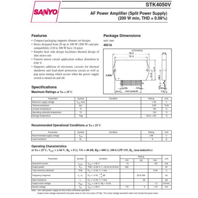 STK 4050V IC