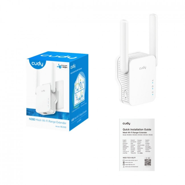 RE 300 RANGE EXTENDER WI-FI N300 MESH CUDY