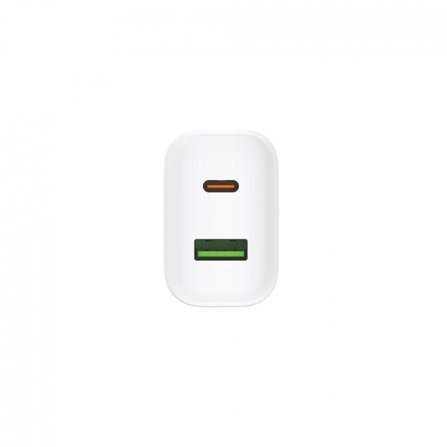 ΤΡΟΦΟΔΟΤΙΚΟ QC3.0 220V ΣΕ USB + TYPE C 20W GaN ΤΑΧΥΦΟΡΤΙΣΤΗΣ ELEMENT CH-100 ΛΕΥΚΟ