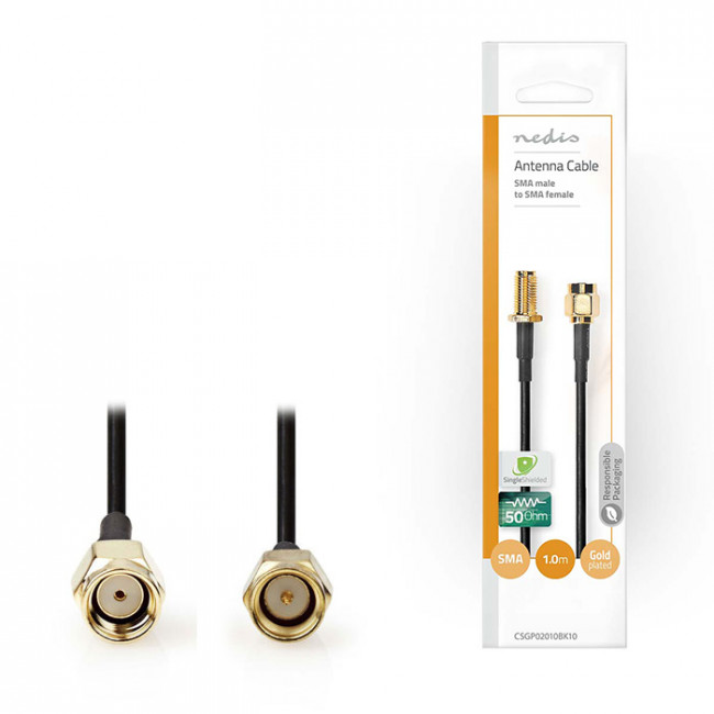 SMA AΡΣΕΝΙΚΟ-SMA ΘΗΛΥΚΟ ΚΑΛΩΔΙΟ 1m