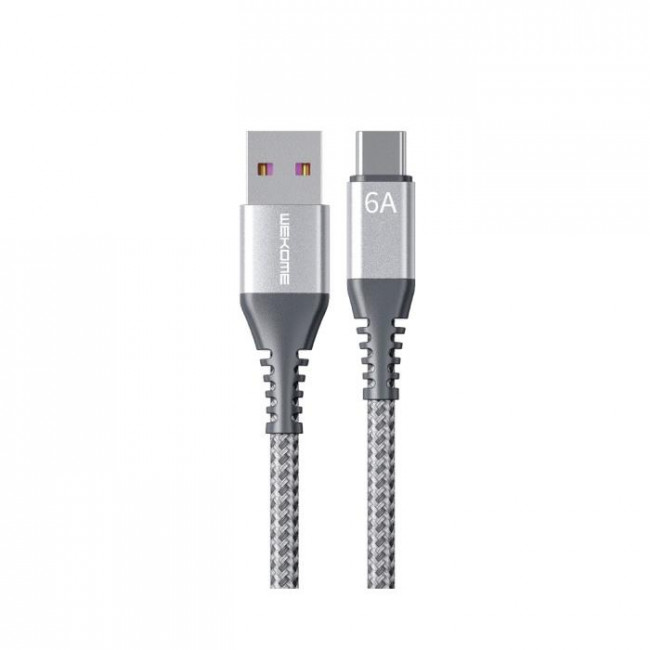 USB A - USB TYPE-C ΚΑΛΩΔΙΟ 1m 6A ΑΣΗΜΙ RAYTHON SUPER FAST WDC-169a