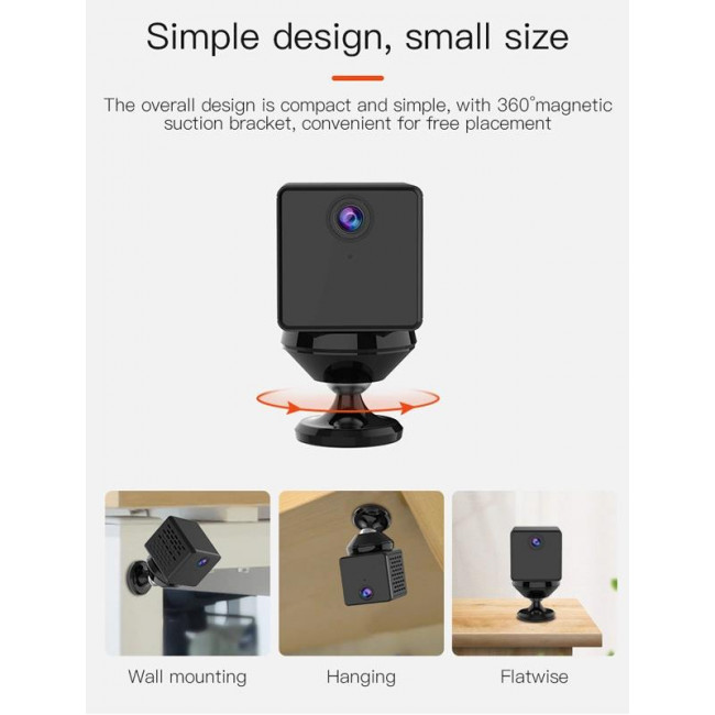 VSTARCAM IP ΚΑΜΕΡΑ MINI WIFI ΜΕ ΕΠΑΝΑΦ.ΜΠΑΤΑΡΙΑ 800mA
