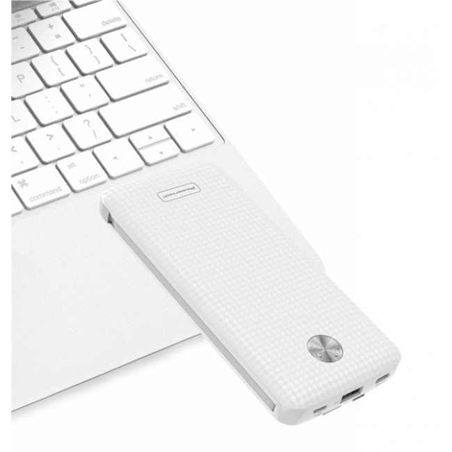 POWER BANK 10000mA ME MicroUSB και Type-C ΛΕΥΚΟ