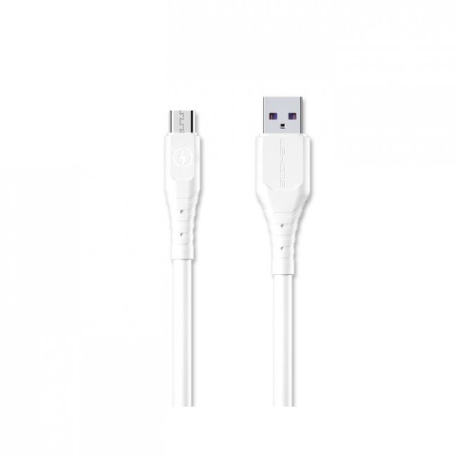 USB A - MICRO USB B ΚΑΛΩΔΙΟ 2m 6A ΛΕΥΚΟ WARGOD SUPER FAST WDC-152