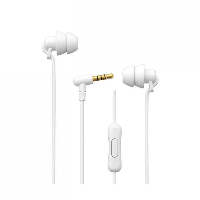 YB 02 ΑΚΟΥΣΤΙΚΑ HANDSFREE PLUG 1.2m WK ΛΕΥΚΑ