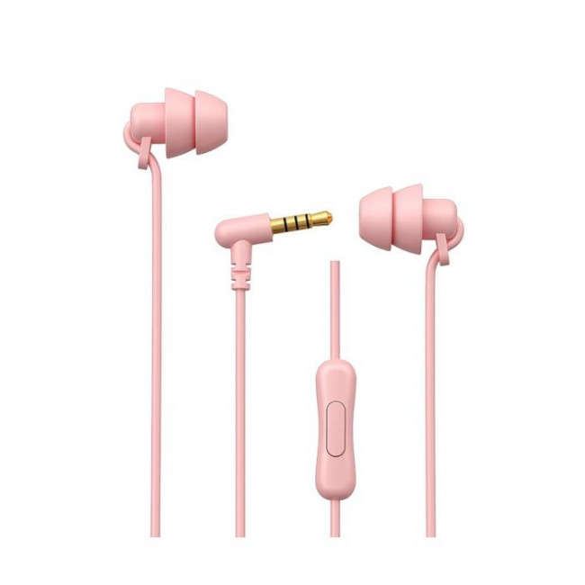 YB 02 ΑΚΟΥΣΤΙΚΑ HANDSFREE PLUG 1.2m WK ΡΟΖ