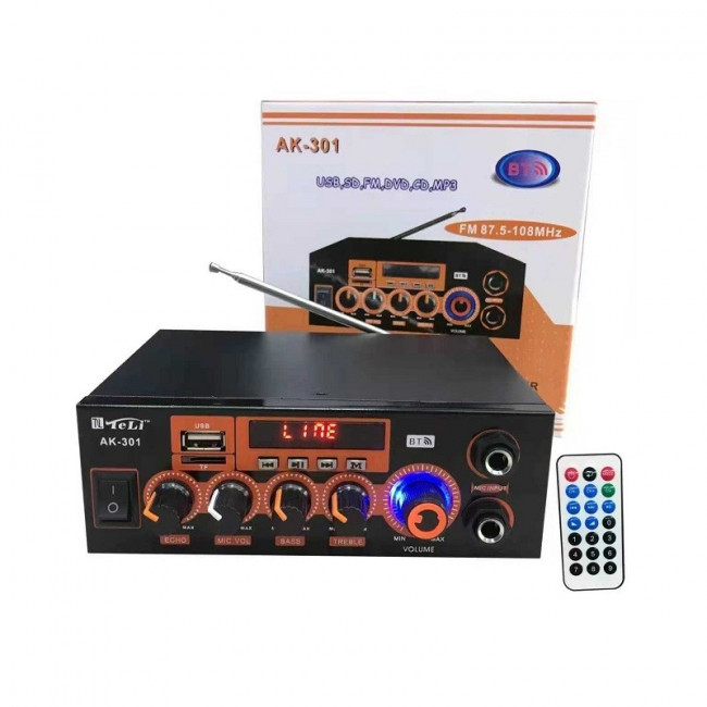 ΡΑΔΙΟΕΝΙΣΧΥΤΗΣ ΗΧΟΥ HI-FI ΜΕ BLUETOOTH 2X30W AK-301