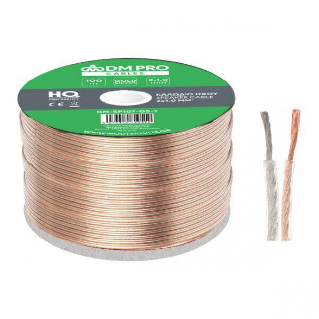 2x2mm ΚΑΛΩΔΙΟ 2 ΑΓΩΓΩΝ ΔΙΑΦΑΝΟ ΜΟΝΟ ΓΙΑ ΗΧΟ