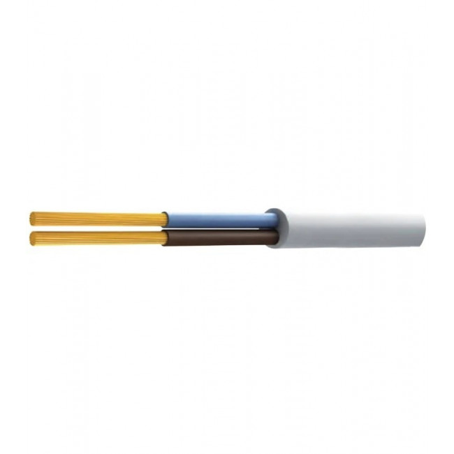 2x0.75mm ΚΑΛΩΔΙΟ ΕΥΚΑΜΠΤΟ ΗΛΕΚΤΡΟΛΟΓΙΚΟ ΛΕΥΚΟ