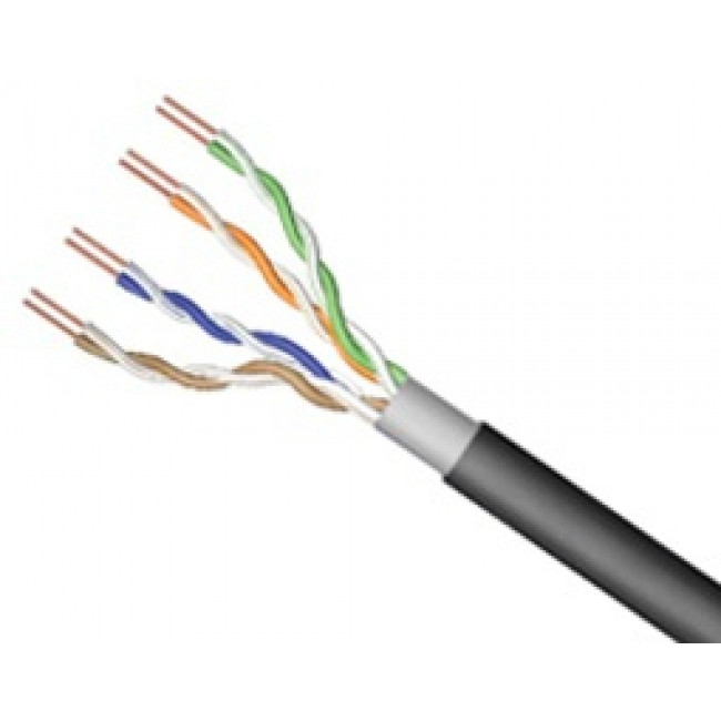 UTP CAT5e ΜΟΝΟΚΛΩΝΟ ΚΑΛΩΔΙΟ ΕΞΩΤΕΡΙΚΟΥ ΧΩΡΟΥ 305m ΜΑΥΡΟ