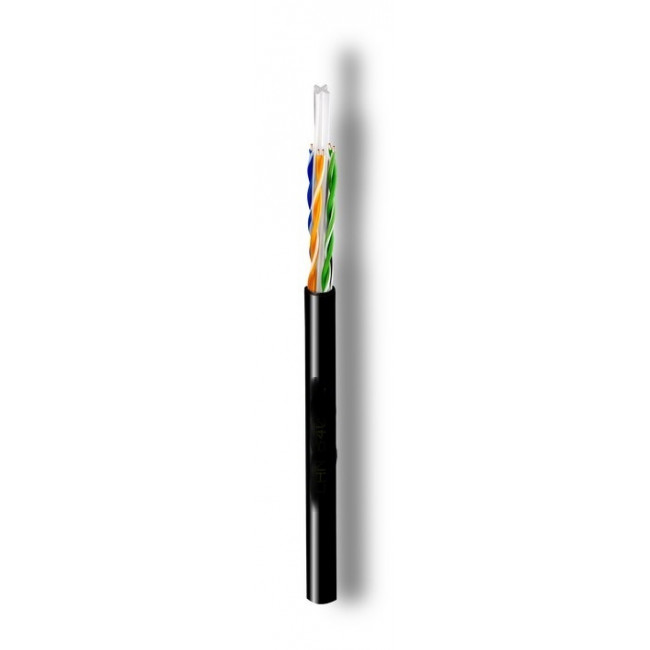 UTP CAT6 ΜΟΝΟΚΛΩΝΟ ΚΑΛΩΔΙΟ CCA/PVC/PET 100m ΜΑΥΡΟ