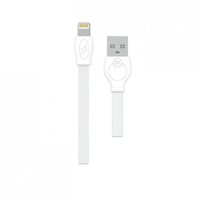 USB ΚΑΛΩΔΙΟ ΓΙΑ iPHONE i6 3m ΛΕΥΚΟ ΠΛΑΚΕ WDC-023 WK