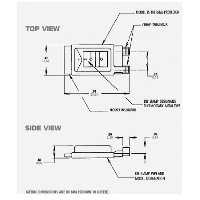 75*C ΘΕΡΜΟΣΤΑΤΗΣ PEPI SERIES J NC 10A 250V