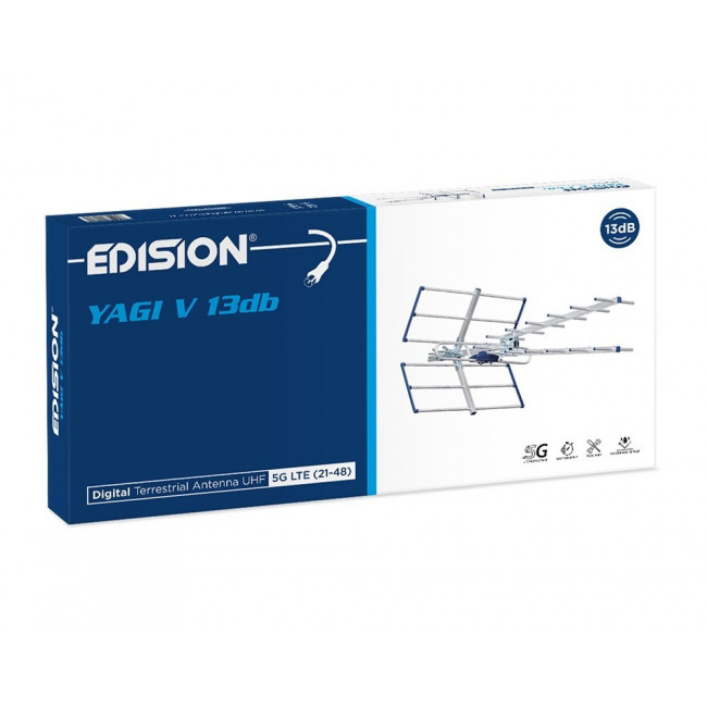 UHF ΚΕΡΑΙΑ ΤΥΠΟΥ V YAGI 15db 5G 21-48 UHF EDISION