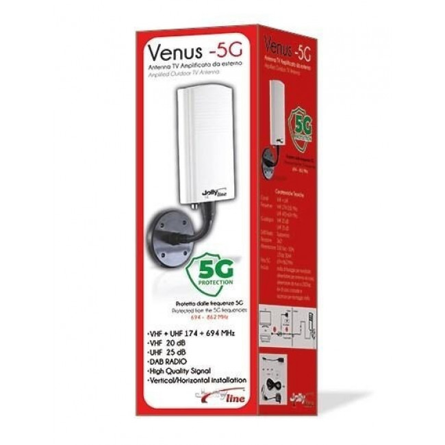 VENUS-5G ΚΕΡΑΙΑ ΕΣΩΤΕΡΙΚΗ/ΕΞΩΤΕΡΙΚΗ VHF/UHF 15-20dB