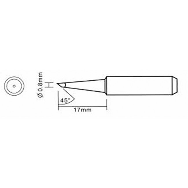 YH 0.8C/tip ΜΥΤΗ 0.8mm ΚΟΛΛΗΤΗΡΙΟΥ ΓΙΑ ΣΤΑΘΜΟ YH-936 ΜΗΚΟΣ 15mm