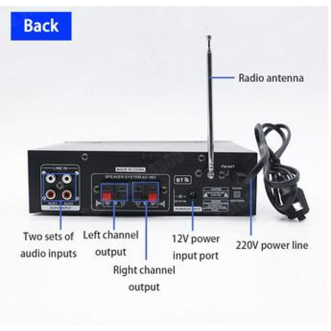 ΕΝΙΣΧΥΤΗΣ ΜΕ ΛΕΙΤΟΥΡΓΙΑ ΚΑΡΑΟΚΕ BT-309Α-Α ME RADIO FM-USB-BLUETOOTH