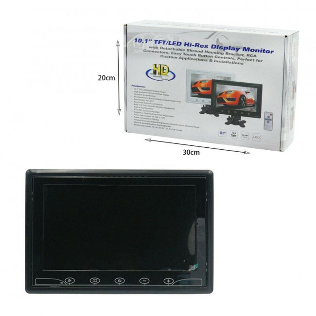 ΟΘΟΝΗ (MONITOR) 10.1" TFT/LED ΜΕ ΤΡΟΦΟΔΟΣΙΑ 12V DC