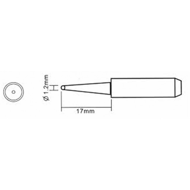 YH 1.2/TIP ΜΥΤΗ 1.2mm ΚΟΛΛΗΤΗΡΙΟΥ ΓΙΑ ΣΤΑΘΜΟ ΥΗ-936 ΜΗΚΟΣ 15mm