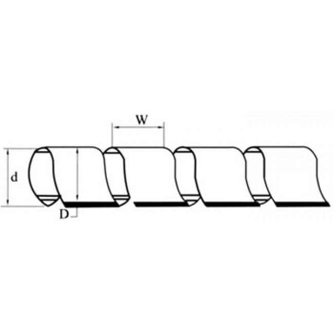 SWB 10 ΣΠΙΡΑΛ ΚΑΛΩΔΙΩΝ 11.4mm ΜΑΥΡΟ 10m