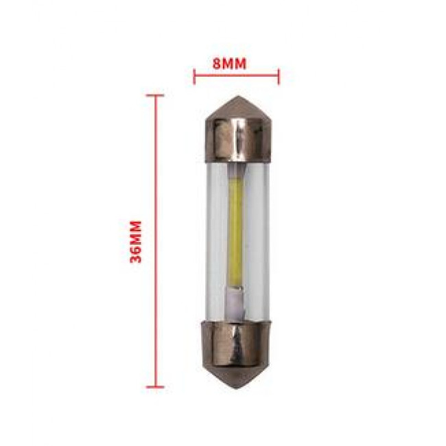 ΛΑΜΠΑKI 24V FESTOON COB LED 36mmX8mm