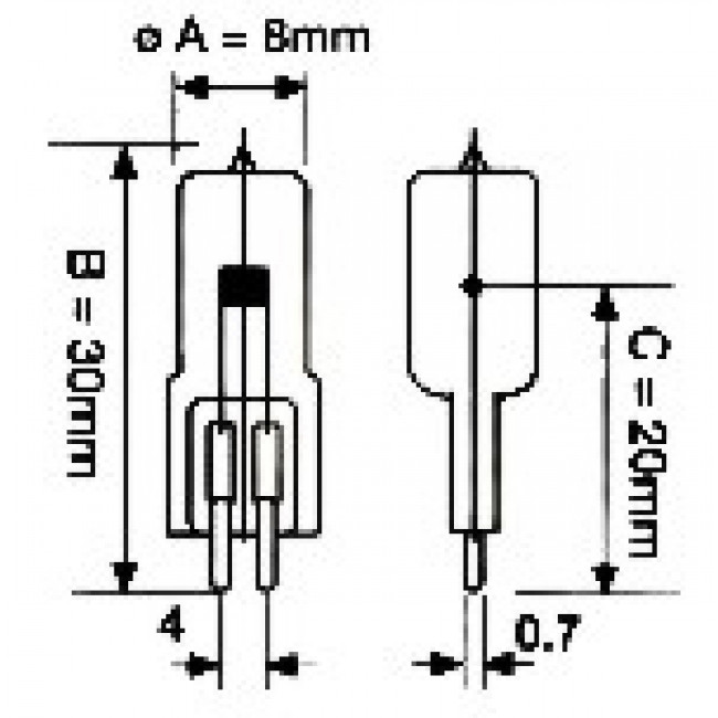 12V ΛΑΜΠΑ ΑΛΟΓΟΝΟΥ G4 20W JC12V/20WG4