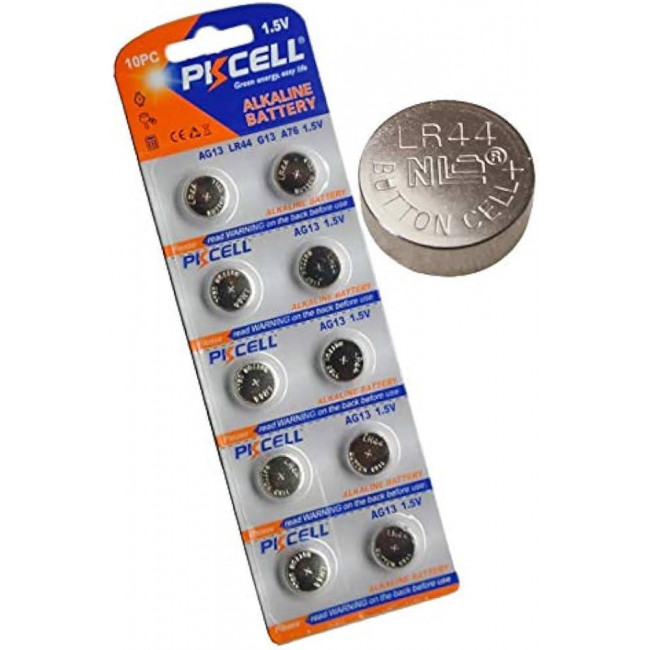 LR44  ΜΠΑΤΑΡΙΑ ΑΛΚΑΛΙΚΗ 1.5V PKCELL