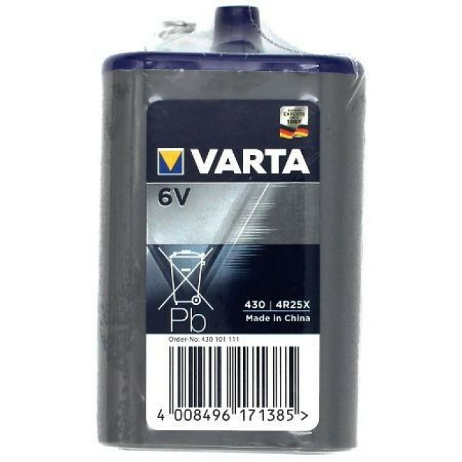 4R25 ΜΠΑΤΑΡΙΑ ΜΑΓΓΑΝΙΟΥ 6V ME EΛΑΤΗΡΙO VARTA