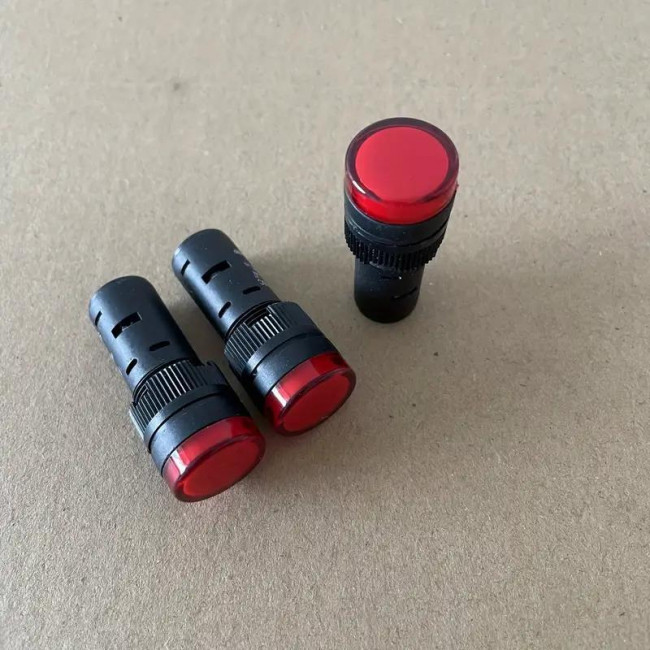 ΕΝΔΕΙΚΤΙΚΗ ΛΥΧΝΙΑ LED ΚΟΚΚΙΝΗ 220V AC/DC Φ16mm