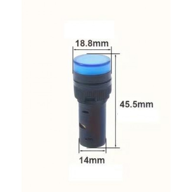 ΕΝΔΕΙΚΤΙΚΗ ΛΥΧΝΙΑ LED ΚΟΚΚΙΝΗ 220V AC/DC Φ16mm