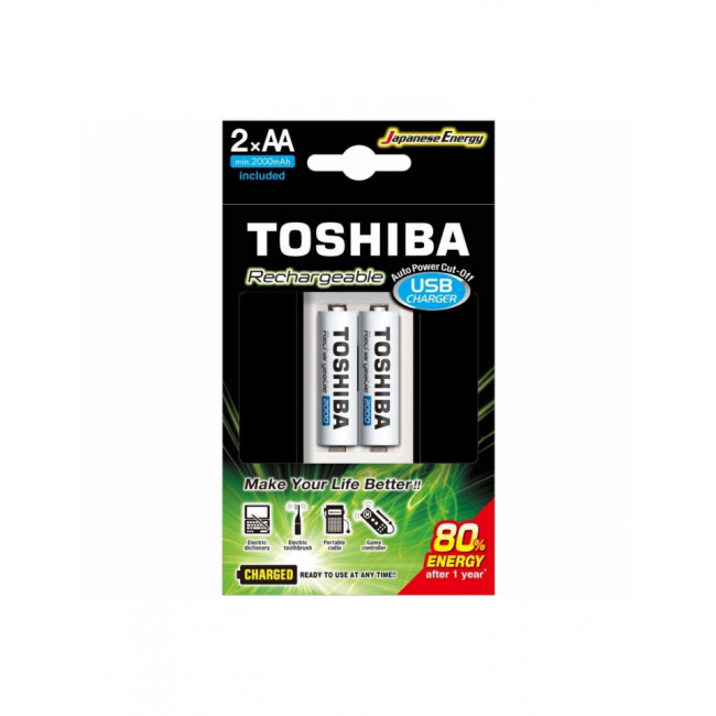 1.2V 1800mAh AA ΜΠΑΤΑΡΙΑ NiMH ΕΠΑΝΑΦΟΡΤΙΖΟΜΕΝΗ TOSHIBA