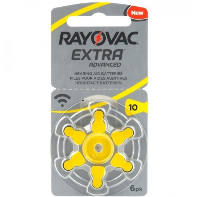 PR 10 ΜΠΑΤΑΡΙΕΣ ΑΚΟΥΣΤΙΚΩΝ ΒΑΡΗΚΟΪΑΣ 1.45V ΣΕΤ 6 ΤΕΜΑΧΙΩΝ RAYOVAC