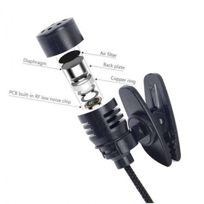 ΜΙΚΡΟΦΩΝO ΠΕΤΟΥ ΜΕ ΚΑΡΦΑΚΙ ΜΟΝΟ 3,5mm