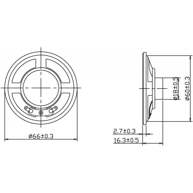 LD SP 6608 ΜΕΓΑΦΩΝΟ 66mm 0.5W
