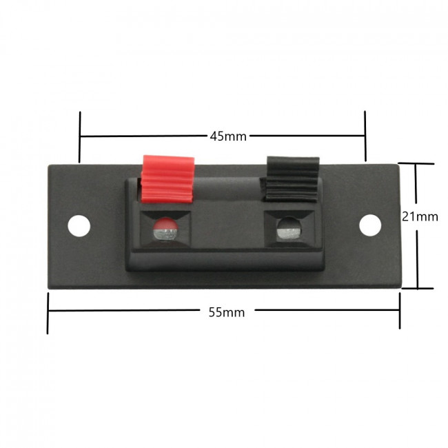 ΤΕΡΜΑΤΙΚΟ ΗΧΕΙΩΝ 2 ΕΠΑΦΩΝ 4mm ΟΡΘΟΓΩΝΙΟ ΠΛΑΣΤΙΚΟ