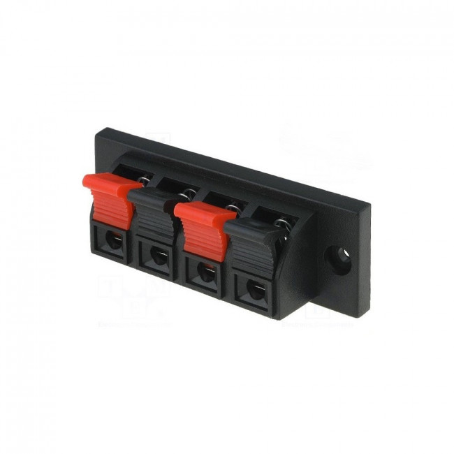 ΤΕΡΜΑΤΙΚΟ ΗΧΕΙΩΝ 4 ΕΠΑΦΩΝ 4mm ΟΡΘΟΓΩΝΙΟ ΠΛΑΣΤΙΚΟ