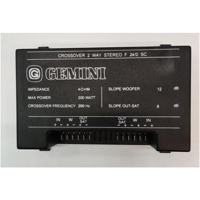 CROSSOVER 2 ΔΡΟΜΩΝ 4Ω 2X200W GEMINI F24/2 SC
