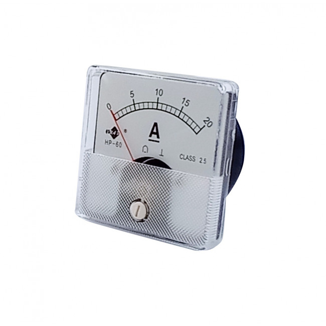 20A DC ΑΝΑΛΟΓΙΚΟ ΑΜΠΕΡΟΜΕΤΡΟ 60x60mm