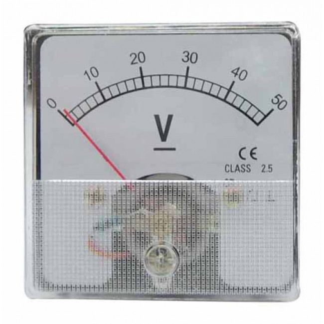 50V DC ΑΝΑΛΟΓΙΚΟ ΒΟΛΤΟΜΕΤΡΟ 60x60mm