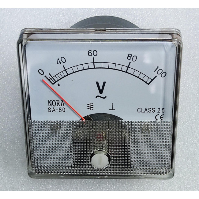 100V AC ΑΝΑΛΟΓΙΚΟ ΒΟΛΤΟΜΕΤΡΟ 60x60mm FC-60P