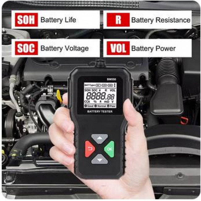 ΟΡΓΑΝΟ ΕΛΕΓΧΟΥ ΚΑΤΑΣΤΑΣΗΣ ΜΠΑΤΑΡΙΩΝ ΑΥΤΟΚΙΝΗΤΟΥ 6V-12V-24V